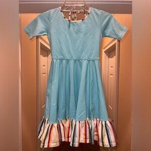 Love Omi Jo by Well Dressed Wolf Aqua Rainbow Dancer Dress Size 9/10